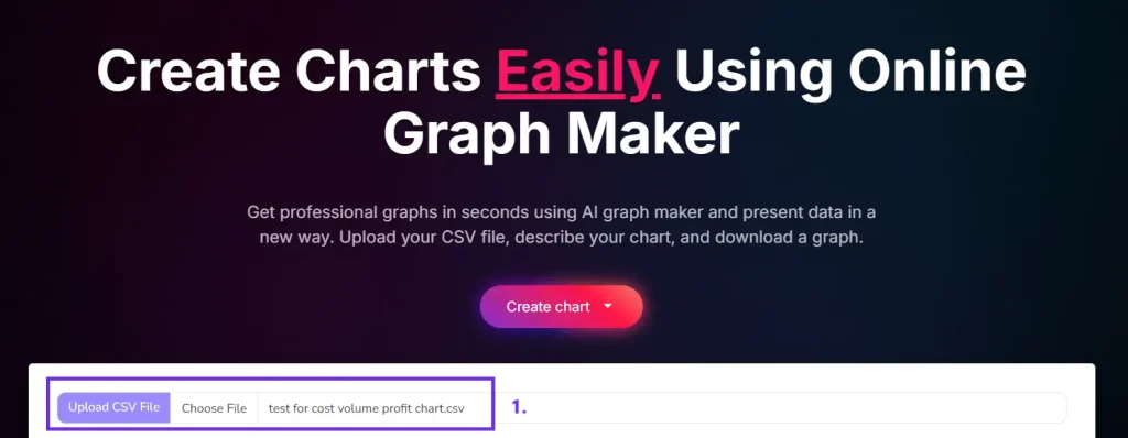 Screenshot from graph maker file upload step